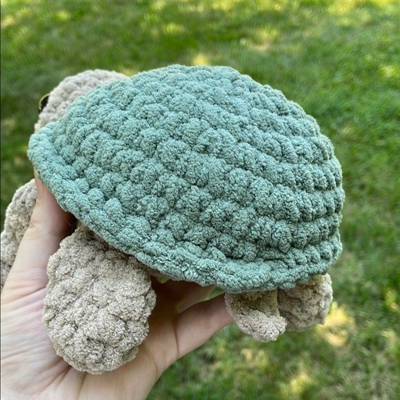 Sea Turtle Stuffie Amigurumi Sea Turtle Plushie Handmade Crochet - Picture 5 of 8